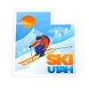 Utah State Skiing, 3 inch Sticker, S363, (Waterproof Vinyl Decal for Car, Water Bottle, Laptop, iPad, Window, Cooler, Luggage, Bumper, Toolbox, Locker), 3 inch view 1