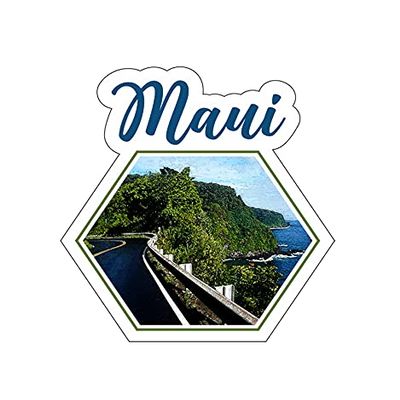 Maui, Hawaii, 3 inch Sticker, S348 (Waterproof Vinyl Decal for Car, Water Bottle, Laptop, iPad, Window, Cooler, Luggage, Bumper, Toolbox, Locker), 3 inch