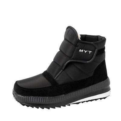 oiangi Snow Boots for Women Waterproof Fashion Round Toe Quiltied Thick Fluff Warm Flat Casual Ankle Boots Winter Solid Outdoor Non-slip Platform Shoes