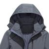 tuduoms Mens Lightweight Rain Jacket Waterproof Breathable Raincoat Windbreaker Hooded Shell Jacket Outwear for Hiking Travel Gray view 2