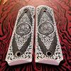 Colt 1911 Full Size Custom 3D Engraved Ivory Grips Scroll Mexican Flag Eagle Aquila view 4
