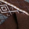 Mens Grassland Cow Vintage Oversize Knitted Sweater Long Sleeve Round Neck Knitted Pullover Jumper Unisex Fall Tops Coffee view 2