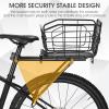 ANGGOER Rear Bike Rack with Basket, 165 LB Load Bike Cargo Rack - Aluminum Alloy Bike Rack for Back of Bike with Free Bungee Cord & Waterproof Cover & Installation Tool view 3