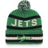47 Men's Kelly Green New York Jets Legacy Bering Cuffed Knit Hat with Pom view 1