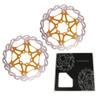LvTu Disc Brake Rotor 160mm 180mm 2pcs Stainless Steel Alloy Hole Distance: 44mm with 12 Screws (Color : Yellow, Size : 160mm) view 1