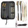 Tac Pak 9 Pc Brass Pick & Brush Set Picks (Dental Style) Hook, Slant & Straight, & 7 in. Double Ended Brushes Precision Gun Oiler, Bore Light Maintenance Tools for Your Gun Cleaning Kit view 1