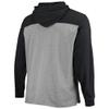 47 Men's Heathered Gray/Black Las Vegas Raiders Franklin Wooster Long Sleeve Hoodie T-Shirt view 3
