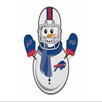Rico Industries NFL Buffalo Bills Snowman Shape Cut Pennant - Home and Living Room Dcor - Soft Felt EZ to Hang 18x0.10x18