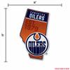 Rico Industries NHL Edmonton Oilers State Shape Shape Cut Pennant - Home and Living Room Dcor - Soft Felt EZ to Hang view 3
