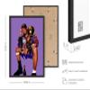 HAUS AND HUES Kobe Bryant Wall Art  Framed Basketball Poster for Boys Bedroom, Sports-Inspired Decor, Celebrity Artwork Gift (Black Frame, 12x16) view 3