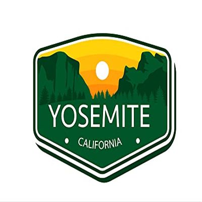 Yosemite National Park, California, 3 inch Sticker, S225 (Waterproof Vinyl Decal for Car, Water Bottle, Laptop, iPad, Window, Cooler, Luggage, Bumper, Toolbox, Locker), 3 inch