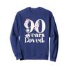 90 Years Loved | Grandma 90th Birthday Party | 90 Years Old Sweatshirt view 1