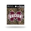 Rico Industries NCAA Mississippi State Bulldogs Primary Logo on Camo 4" x 4" Sports Decal view 1