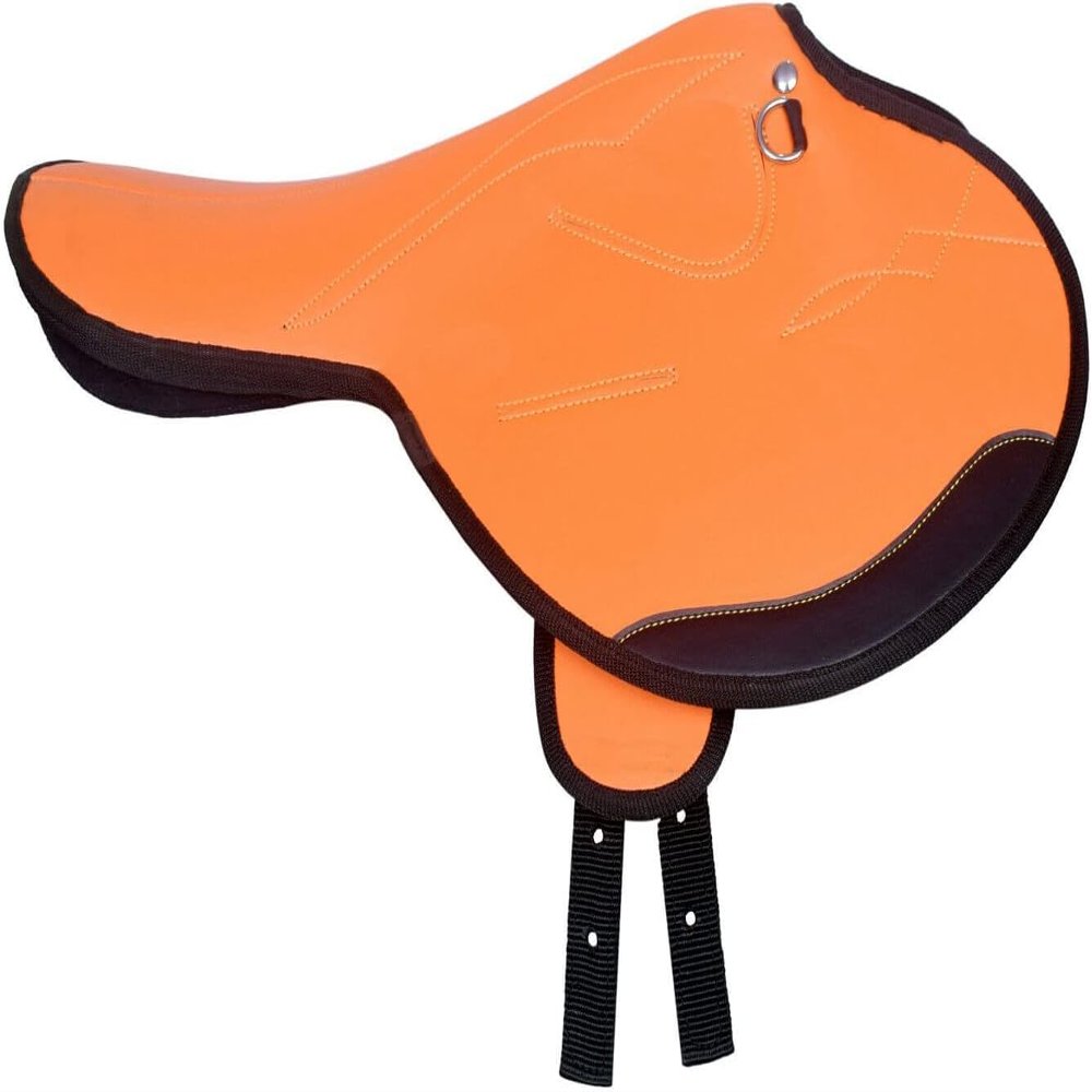 Mahira Enterprises Patent Synthetic Light Weight Race Racing Exercise Horse Saddle 14"-18.5" Blue Orange Saddles from Kanpur (Orange, 15")
