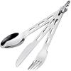 GSI Outdoors Glacier Stainless 1 Person Set | 20 oz Bottle Cup | 8.5 in Plate | 3 pc Cutlery view 4