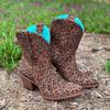 Bcshiye Women Vintage Embroidered Cowgrirl Boots Retro Short Western Ankle Boots Pointed Toe Chunky Mid Cowboy Boots view 3