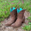 Bcshiye Women Vintage Embroidered Cowgrirl Boots Retro Short Western Ankle Boots Pointed Toe Chunky Mid Cowboy Boots view 4