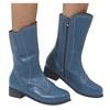 Bcshiye Women's Low Heel Mid Calf Boots Round Toe Low Heel Comfort Slouchy Bootie with Side Zipper Outdoor Western Shoes view 1