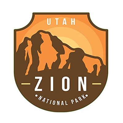 Zion National Park, Utah, 3 inch Sticker, S118, (Waterproof Vinyl Decal for Car, Water Bottle, Laptop, iPad, Window, Cooler, Luggage, Bumper, Toolbox, Locker), 3 inch