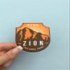 Zion National Park, Utah, 3 inch Sticker, S118, (Waterproof Vinyl Decal for Car, Water Bottle, Laptop, iPad, Window, Cooler, Luggage, Bumper, Toolbox, Locker), 3 inch view 2
