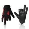 Glove Station Hyper-Fit Tactical Shooting & Work Gloves - Red, Large - 2 Fingerless Design Paintball & Airsoft Gear for Men with Outstanding Grip for Combat, Hunting, Shooting, & Work view 1