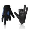 Glove Station Hyper-Fit Tactical Shooting Gloves - Blue, Large - 2 Fingerless, Paintball & Airsoft Gear, Outstanding Grip for Combat, Hunting & Work view 1