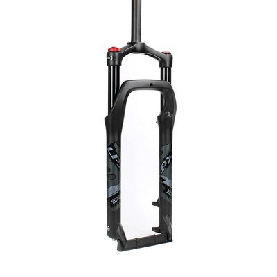 Jejy Bike Snow Beach XC Air Suspension Fork Fat Tire 4" 20 Inch 26 Inch Straight Tube 1-1/8"Spacing Hub 135mm Front Fork QR 9mm (Color : Grey Label, Size : 20)