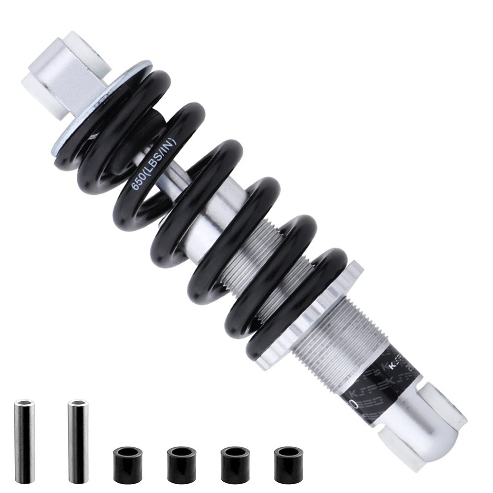 LvTu Mountain Bike MTB/Wheelchair Coil Spring Rear Suspension Shock Absorber 150 mm(5.9") 155 mm(6.1") 160 mm(6.29") 165 mm(6.49") GS20-21A with Extra Bushing Hardware (Size : 165mm/650Lbs)