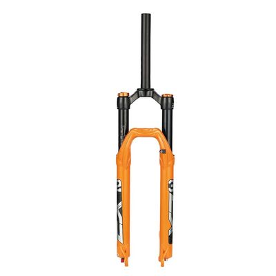 Jejy Rebound Adjust Shock Absorber Air Front Fork 26/27.5/29 Inch MTB Travel 120mm Suspension Forks Straight Tube Mountain Bike Accessories (Color : Orange Manual Lockout, Size : 29)