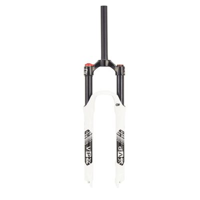 Jejy Straight Tube 26/27.5/29 Mountain Bicycle Shock Absorber Air Fork,Manual Lockout (Shoulder Control) Front Fork MTB Accessories Travel 120mm (Color : White, Size : 27.5)