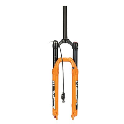 Jejy Rebound Adjust Shock Absorber Air Front Fork 26/27.5/29 Inch MTB Travel 120mm Suspension Forks Straight Tube Mountain Bike Accessories (Color : Orange Remote Lockout, Size : 29)