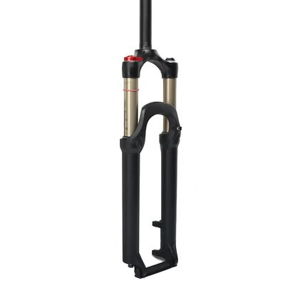 Jejy Mountain Bike 26/27.5 Inch Suspension Fork,Travel 125mm Straight Tube 1-1/8"28.6mm Manual Lockout MTB Magnesium Alloy Front Forks (Color : Black Silver Tube, Size : 26)