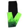 Lularoe Tall Curvy TC Halloween Solid Black with Bright Green Hombre Leg Bottoms Womens Buttery Soft Leggings fits Adults 12-18 933077, Multicoloured view 1