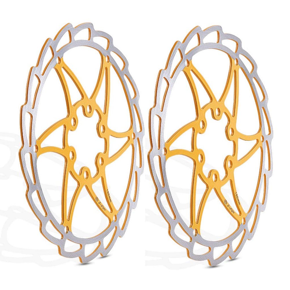 LvTu 2pcs Bike Disc Brake Rotor 160mm (6.3") with 12 Screws Stainless Steel