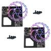 LvTu 2 pcs Mountain Bike Disc Brake Rotor 160mm 180mm 203mm Stainless Steel with 12 Bolts - Colorful (Size : 160mm) view 1