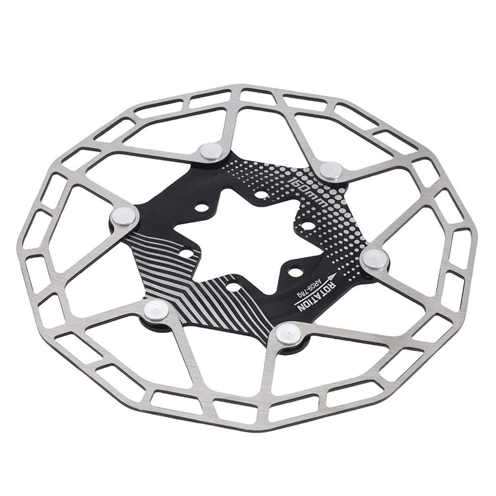 LvTu Bike Rotor 160mm Disc Brake Super Light Alloy Stainless Steel 6 Holes Center Distance 44mm 80g (Color : 2PCS)