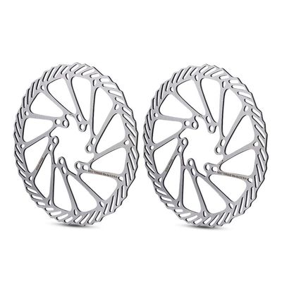 LvTu Bike Disc Brake Rotor 160mm 2pcs Center Distance Is 44mm Silver CNC Engraving - 110g Anti-oxidation