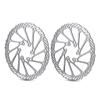 LvTu Bike Disc Brake Rotor 160mm 2pcs Center Distance Is 44mm Silver CNC Engraving - 110g Anti-oxidation view 1