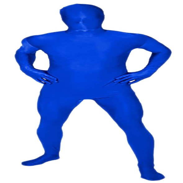 Aniler Men's and Women's Spandex Full Body Zentai Costume Bodysuit (Small, Blue)