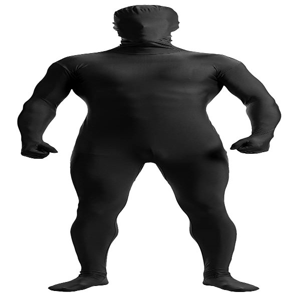 Aniler Men's and Women's Spandex Full Body Zentai Costume Bodysuit (XX-Large, Black)