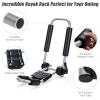 GYMAX 2Pcs J-Bar Kayak Roof Rack, Universal Foldable Kayak Carrier for Kayak, Canoe, Surf Board, Ski Board, Rooftop Mount on SUV, Car and Truck Crossbar (One Side) view 2