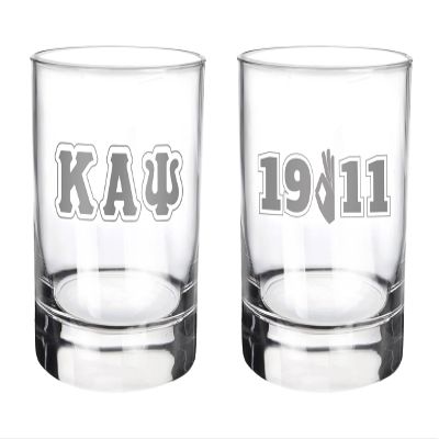 BBGreek Kappa Alpha Psi - Official Vendor - Set of 2-11oz Drinking Glasses - 1911 Yo