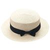 Baby Bowknot Straw Hat Kid Toddler Beach Sun Cap Breathable Sun Straw Hat Beach Sun Visor Hat (Beige, one Size) view 1