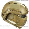 MH Tactical Fast Helmet Combined,with Foldable Ear Protection Half Face Mesh Mask and Goggles for Airsoft Paintball CS Game Set view 3