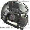 MH Tactical Fast Helmet Combined,with Foldable Ear Protection Half Face Mesh Mask and Goggles for Airsoft Paintball CS Game Set view 3