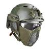 MH Tactical Fast Helmet Combined,with Foldable Ear Protection Half Face Mesh Mask and Goggles for Airsoft Paintball CS Game Set view 1