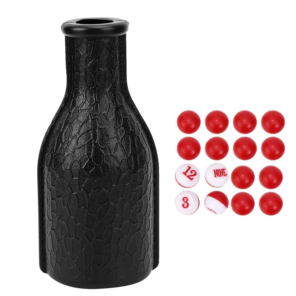 Billiard Shaker with 16 Tally Balls for Game Matches, Sports Equipment Accessory,Black