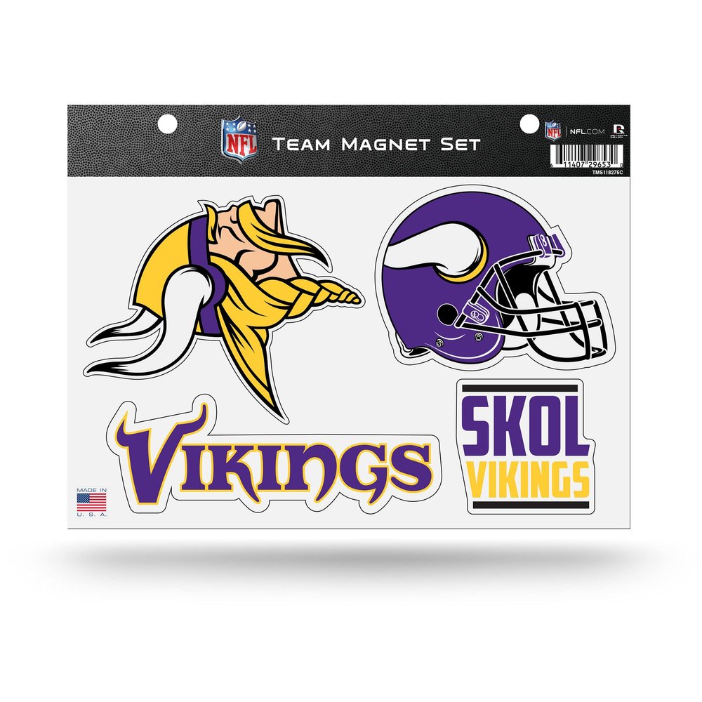 Rico Industries NFL Football Minnesota Vikings Alternate Team Magnet Sheet
