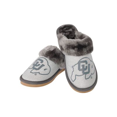 Colorado Buffaloes NCAA Womens Glitter Open Back Moccasin - M