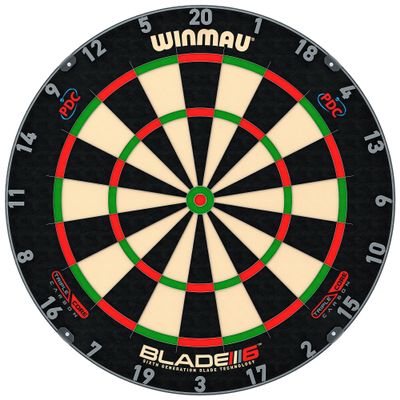WINMAU Darts Blade 6 Triple Core Carbon Professional PDC Dartboard with Official Tournament Specifications | Endorsed by The PDC